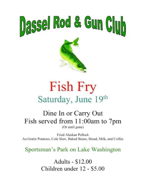 Great day for a fish fry. - Dassel Rod & Gun Club Facebook