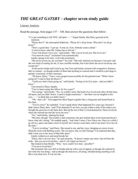 Great gatsby chapter seven study guide answers. - Guided reading chapter 26 worksheet answers.