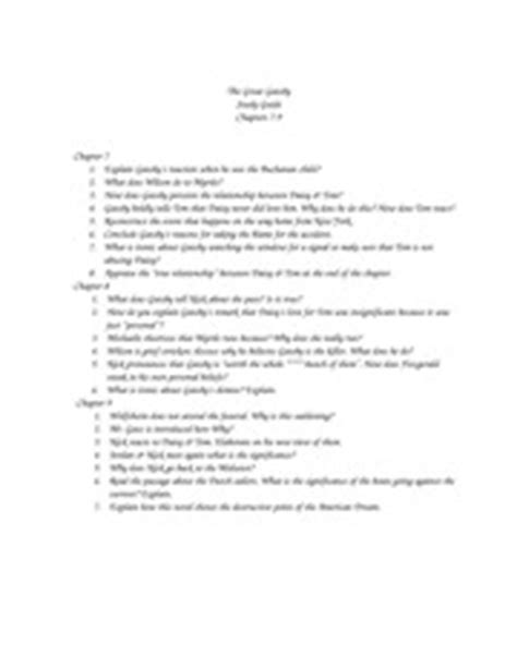 Great gatsby study guide chapter 7 9. - 2004 audi a4 throttle body gasket manual.