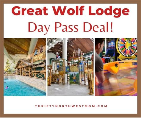 Great Wolf Lodge Discount Day Passes. Options include: $99 for Single-Day Passes for Two with one 1-Topping Pizza and a 2L Soda for the group. $199 for Single-Day Passes for Four with. one 1-Topping Pizza and a 2L Soda for the group and $40 Arcade Card. Note that children ages 2 and under get free admission to Great Wolf Lodge.. 