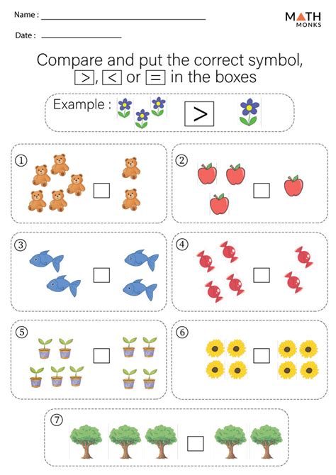 Greater Or Less Than Worksheets