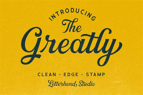 Greatly Stamp Font Letterhend Studio FontSpace