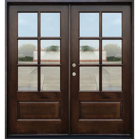 Greatview Doors 36-in x 80-in Wood 3/4 Lite Right-Hand Inswing Mahogany Stained Prehung Single Front Door Solid Core. Item #4788771 | Model #PME574SGL30R. Shop Greatview Doors. Pre-Hung Prefinished Mahogany Espresso Single Door. Includes frame, hinges, weatherstripping, sweep, and threshold.. 