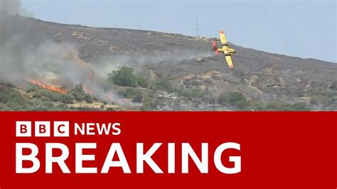 Greece: Firefighting plane crashes in southern Greece, incident caught on state TV broadcast