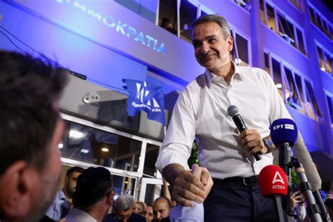 Greece’s conservatives win election majority to secure second term