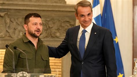 Greece’s leader pledges to keep up military support for Ukraine as Zelenskyy visits Athens