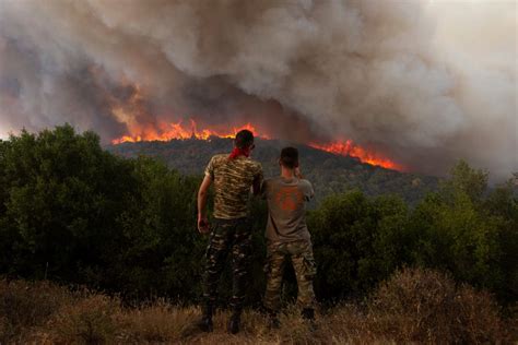 Greece further reinforces firefighting forces in massive wildfire in northeast burning for 13th day