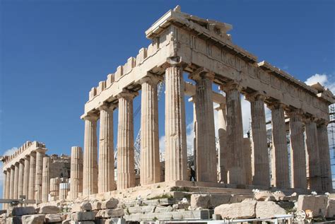 The Parthenon is a dominating structure located on 