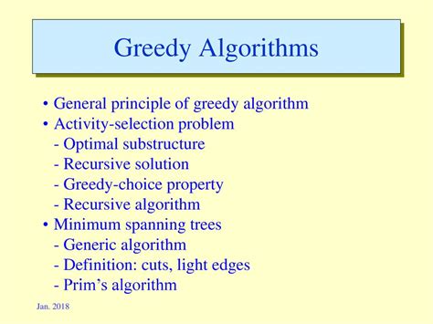 Greedy Algorithms General Principle Of Greedy Algorithm Ppt Download