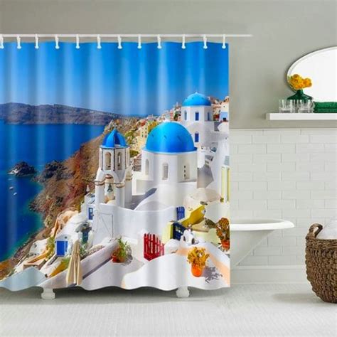 Greek Shower Curtains Pixels