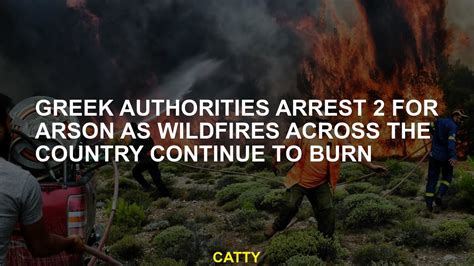 Greek authorities arrest 2 for arson while firefighters battle wildfires across the country