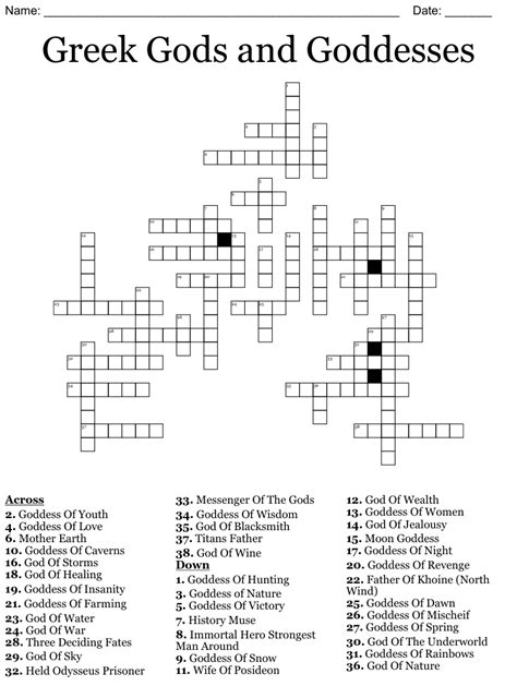 Greek god of the sky crossword clue. The Crossword Solver found 30 answers to "planet named after a sea god (7)", 7 letters crossword clue. The Crossword Solver finds answers to classic crosswords and cryptic crossword puzzles. Enter the length or pattern for better results. Click the answer to find similar crossword clues. 