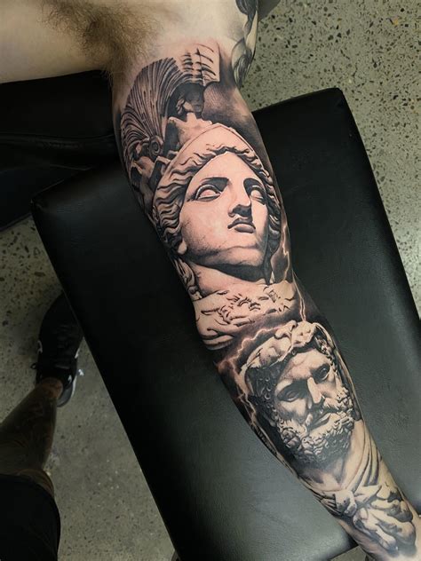 Greek Tattoo Forearm - Greek statue tattoos can represent any gre