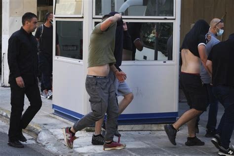 Greek police arrest five Croatians allegedly involved in deadly soccer violence