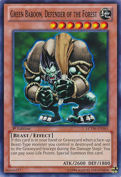 Green Baboon, Defender of the Forest - Yu-Gi-Oh! Wiki