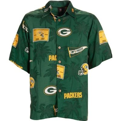 Green Bay Packers Button Down Hawaiian Shirt Suit Mens Summer …