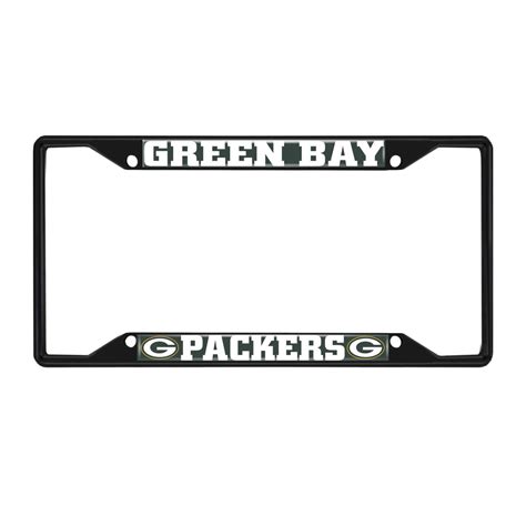 Green Bay Packers License Plate Authentic Metal Black, Frame …