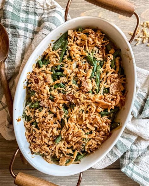 Green Bean Casserole with Cream of Chicken - Sugar & Snap Peas