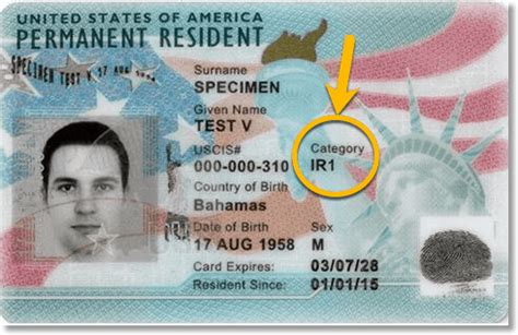 Green Card Category Codes