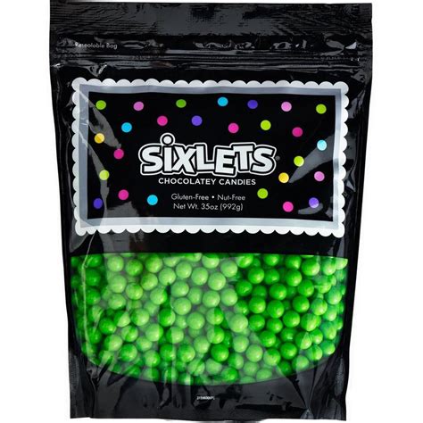 Green Chocolate Sixlets, 35oz Party City