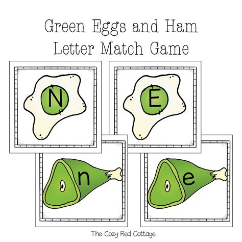 Green Eggs And Ham Letter Match Teaching Resources TpT