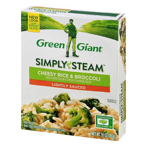 Green Giant Simply Steam Frozen Lightly Sauced Cheesy Rice & Broccoli ...