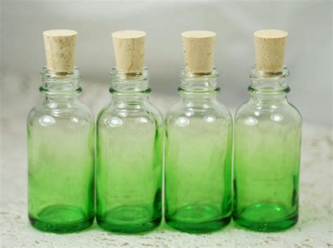 Green Glass Bottles - Etsy