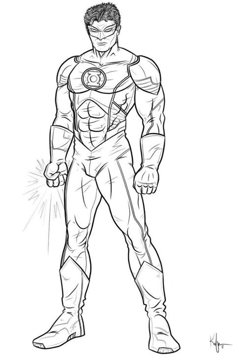 Green Lantern Coloring Shee