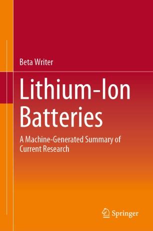 Green Lithium Ion Batteries SpringerLink