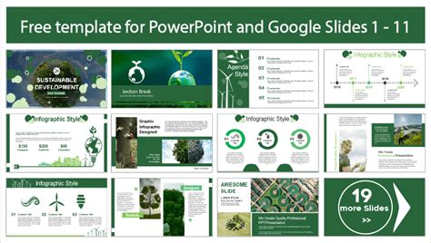 Green Power Point Template