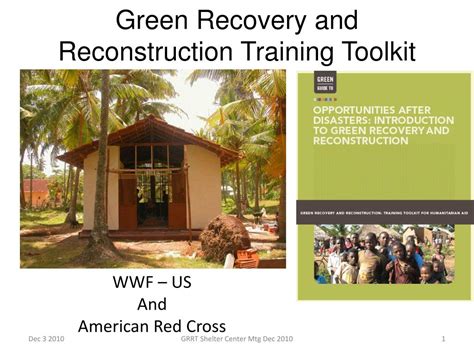 Green Recovery and Reconstruction: Training Toolkit for …