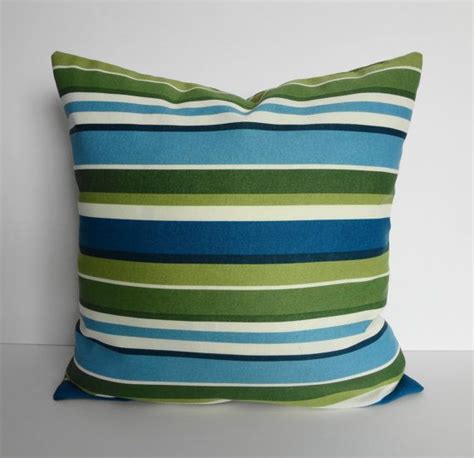 Green Striped Throw Pillow - Etsy