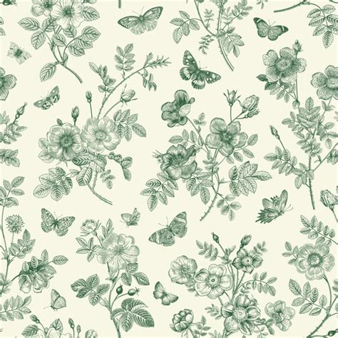 Green and White Toile - Etsy