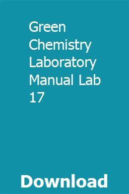 Green chemistry laboratory manual lab 17. - Ana guerra de jesús ante la historia y la teología mística..