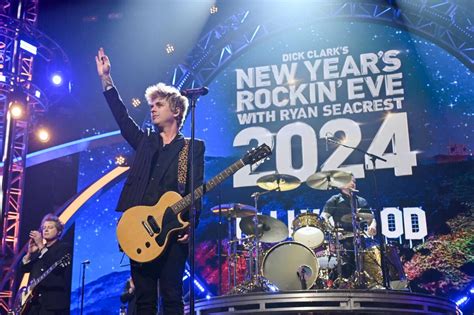Green day new years 2024. Published: Jan. 02, 2024, 11:15 a.m. Billie Joe Armstrong of Green Day prompted backlash from billionaire Elon Musk, who owns the social media platform X, and right-wing posters when he tweaked ... 