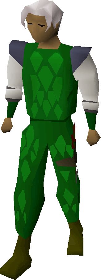 Green dhide. Green d'hide chaps, short for green dragonhide chaps, is a type of legwear designed for rangers. They can be worn at level 40 Ranged and can be made at level 60 Crafting. Crafting requires using a needle, some thread, and two green dragon leather yielding 124 crafting experience. Alternatively you can purchase them from the Champions' Guild for … 