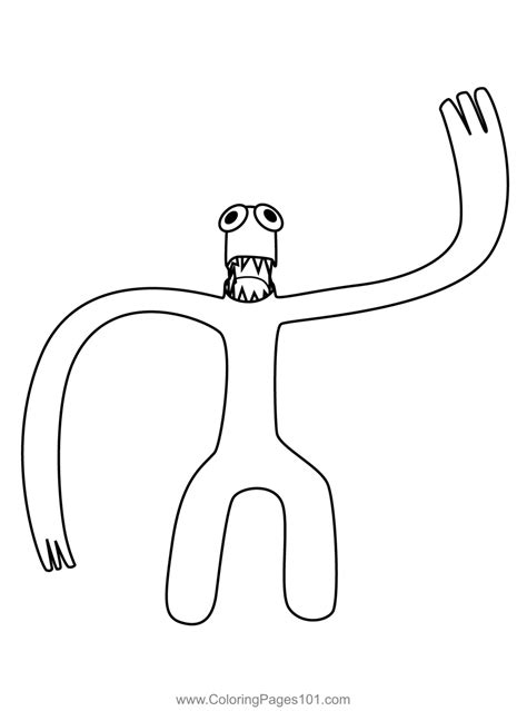 Green from Roblox Rainbow Friends Coloring Pages Green Rainbow