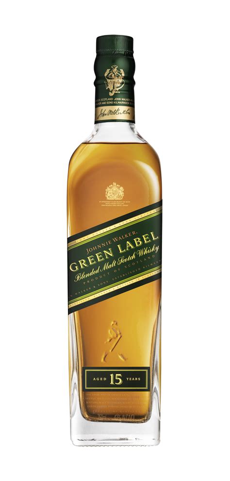 Green label whiskey. Green Label is a blended malt whiskey to produce authentic malt flavour, which means Green Label is made by mixing single malts with no grain whiskey added and that makes it of exceptional quality. Green Label was first introduced in 1997 as Johnnie Walker Pure Malt 15 year old, it was later renamed Jonnie Walker Green Label in 2004. Green ... 