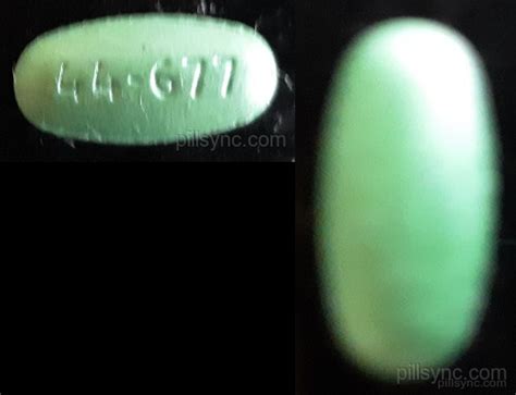GREEN OVAL Pill with imprint 44 677 kit for treatment of Cough, Fever