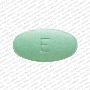 E 615 E 615 Pill - green & white capsule/oblong, 14mm 