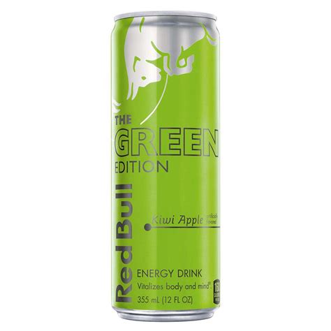 Green red bull. One 12 fl oz can of Red Bull Green Edition Dragon Fruit Energy Drink. Red Bull Green Edition features the classic Red Bull formula of high-quality ingredients with the exotic taste of dragon fruit*. Each 12 fl oz can of Red Bull Green Edition contains 114 mg of caffeine, about the same amount as in an equal serving of home-brewed coffee. 