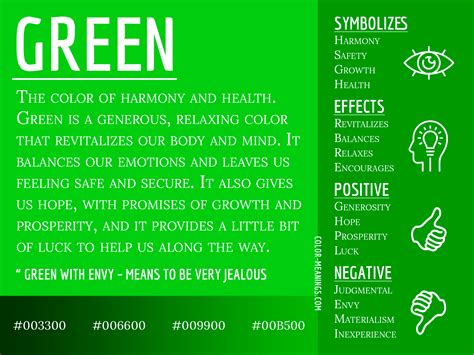 Apr 27, 2023 · Green symbolism. Each color of the rainbow has its