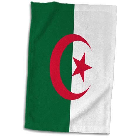 The flag of Algeria features a red crescent moon and star in its center, with a vertically split background of green on the left and white on the right. The star and moon are important Islamic symbols and are prominently figured on the flags of many Muslim countries. Belarus. 