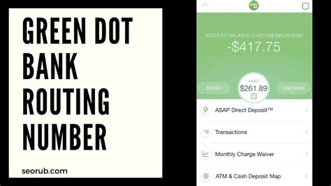 The 096017418 ABA Check Routing Number is on the bottom left hand side of any check issued by GREEN DOT BANK. In some cases, the order of the checking account number and check serial number is reversed. Save on international money transfer fees by using Wise, which is up to 8x cheaper than transfers with your bank..
