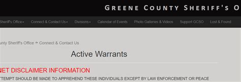 A Greene County Warrant Search provides detailed information on whether an individual has any outstanding warrants for his or her arrest in Greene County, Pennsylvania. These warrants may be issued by local or Greene County law enforcement agencies, and they are signed by a judge. A Warrant lookup checks Greene County public records to .... 