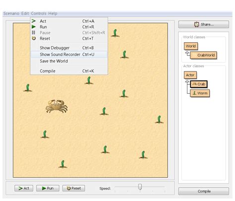 Greenfoot codes.  This categories the different types of codes you can use. ...