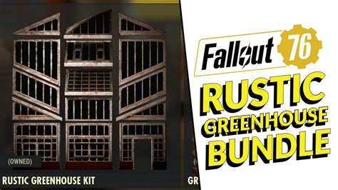 Greenhouse kit bundle fallout 76. New comments cannot be posted and votes cannot be cast. Pretty sure it was 1500 atoms. That includes walls and roof pieces. Not sure about laser door. No way it was that much. Other kits are 500-700. You could try searching this Reddit. There are posts about it every time something new is added to the atomic shop. 