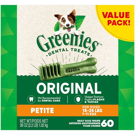 Greenies 60 Count Original Petite Dog Dental Treats