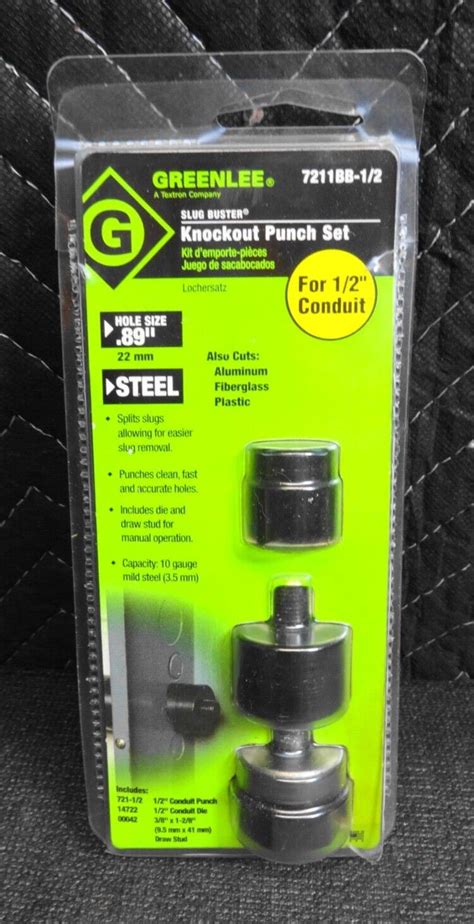 Greenlee 7211BB-1/2 Slug-Buster Knockout Punch Unit, 7/8-Inch