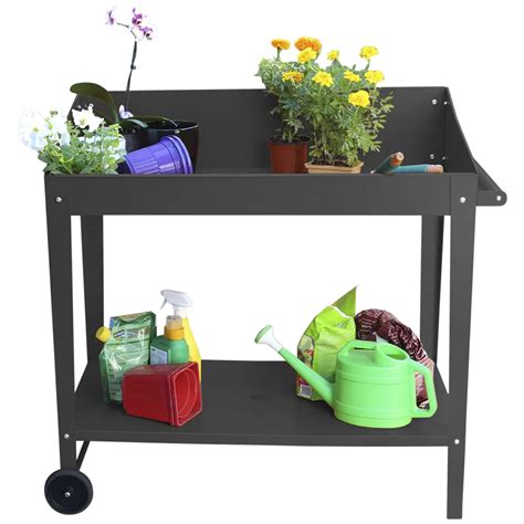 Greenlife Potting Bench Table Charcoal 100 x 55 x 101cm eBay